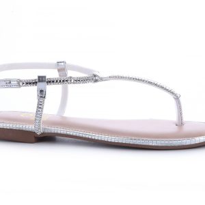 Rasteira de Strass Prata